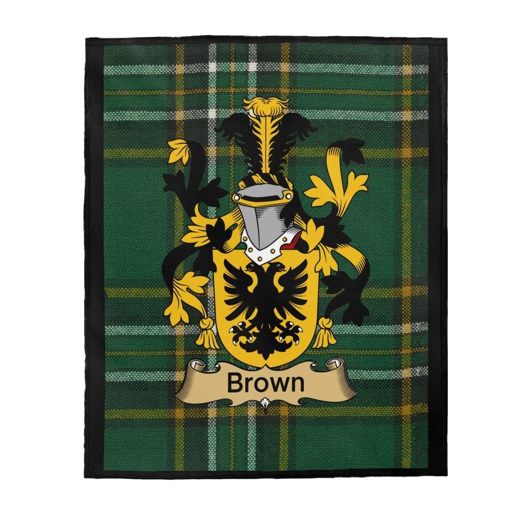 Brown Coat Of Arms Irish Blanket