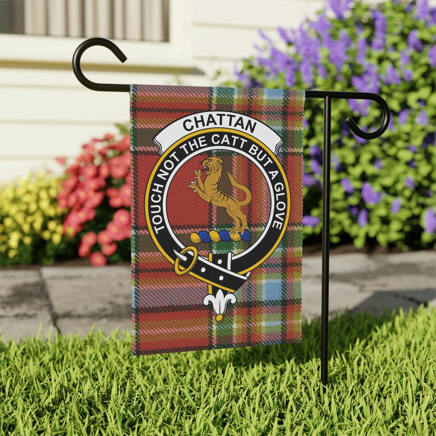 Chattan Clan Scottish Tartan Flag, Chattan Garden Banner, Scottish Flag, Scottish Clan Gift, Scotland Flag