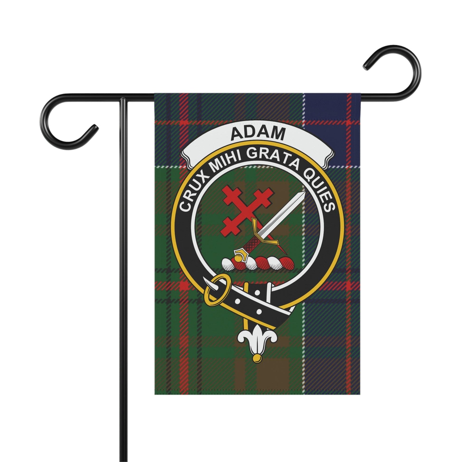 Clan Adam Scottish Tartan Flag, Adam Garden Banner, Scottish Flag, Scottish Clan Gift, Scotland Flag