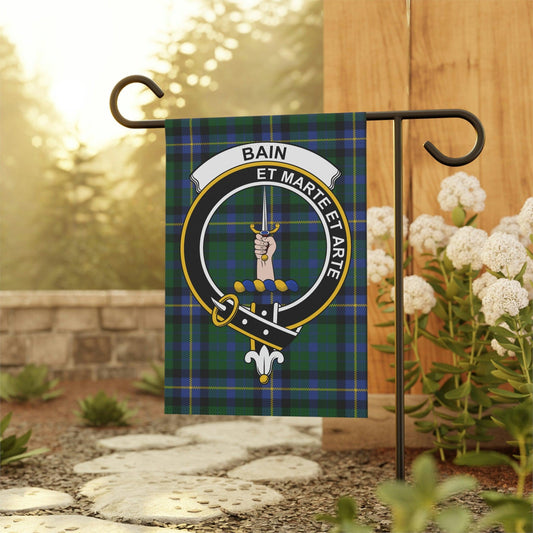 Clan Bain Scottish Tartan Flag, Bain Garden Banner, Scottish Flag, Scottish Clan Gift, Scotland Flag