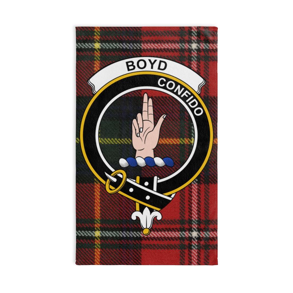 Clan Boyd Crest Tartan Hand Towel