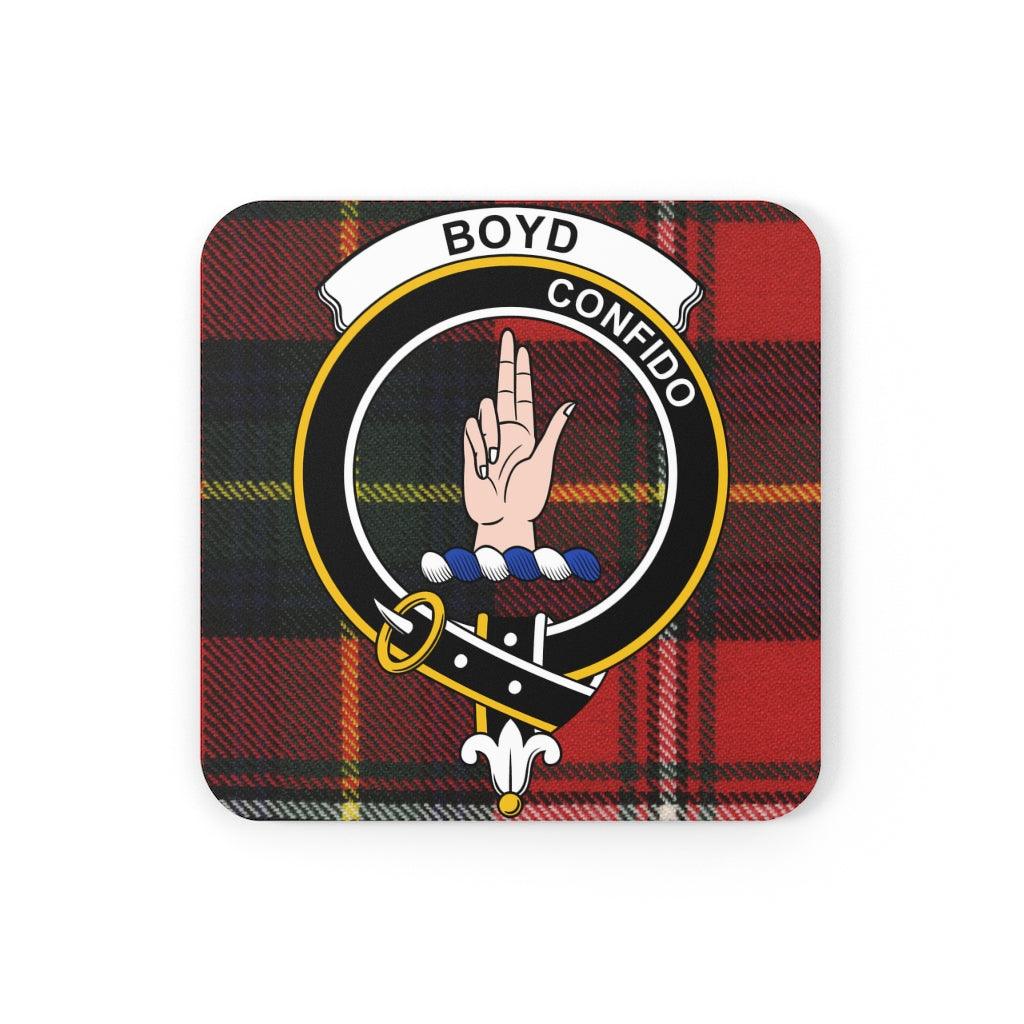 Clan Boyd Scottish Tartan Coaster Set