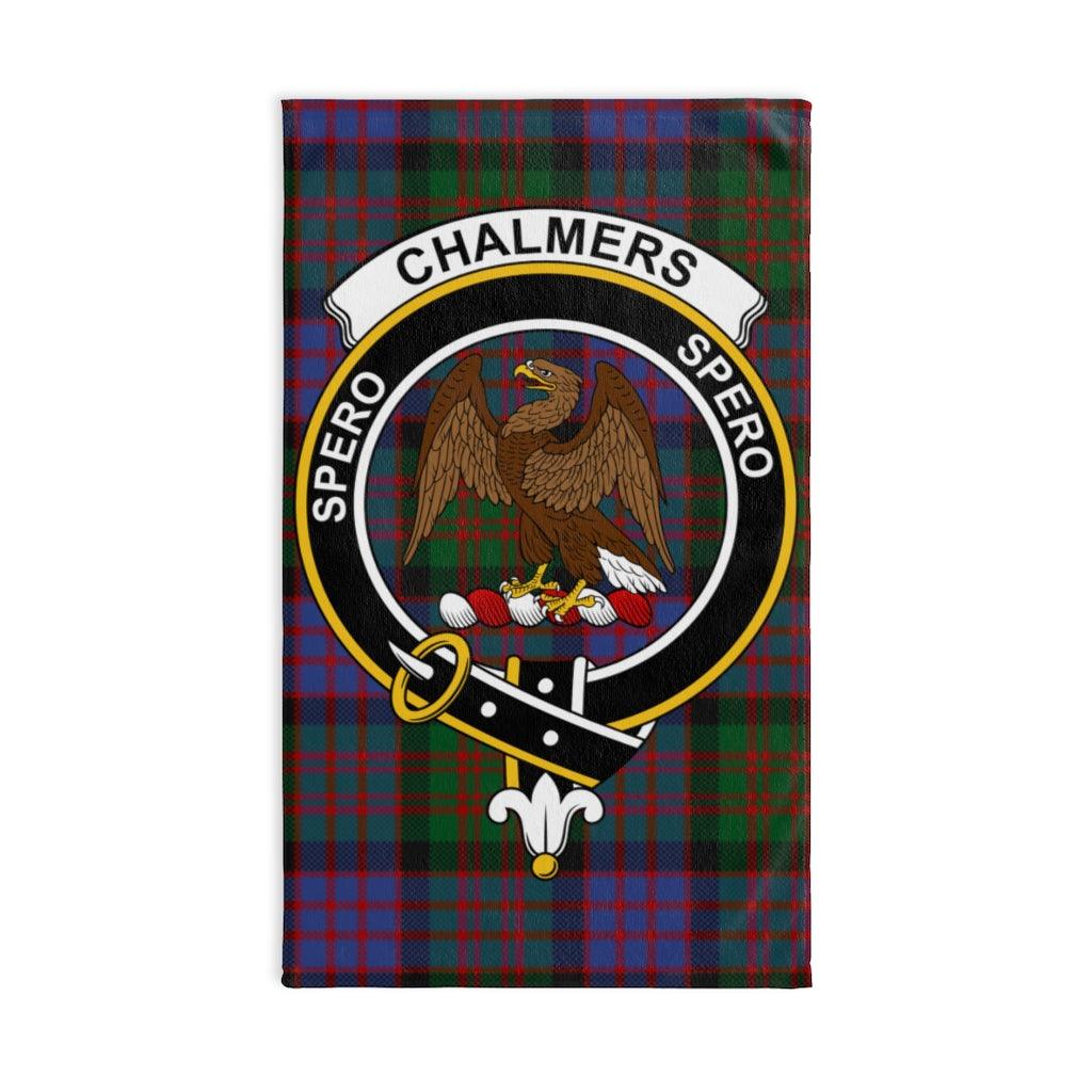 Clan Chalmers Crest Tartan Hand Towel