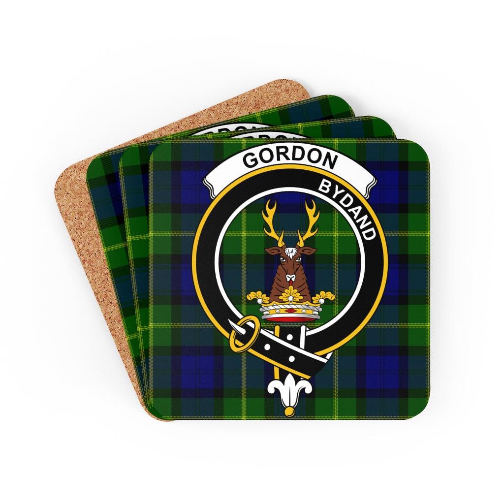 Clan Gordon Scottish Tartan Coster Set