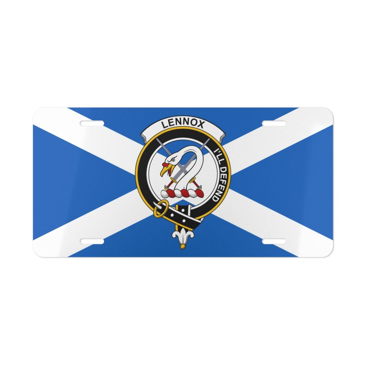 Clan Lennox Crest Scottish License Plate, Scottish Flag Plate