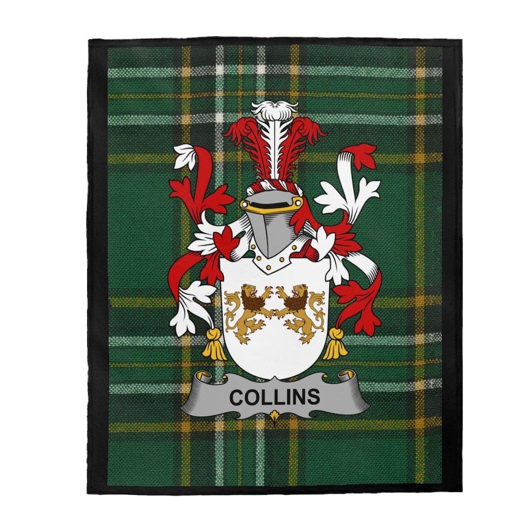 Collins Coat Of Arms Irish Blanket