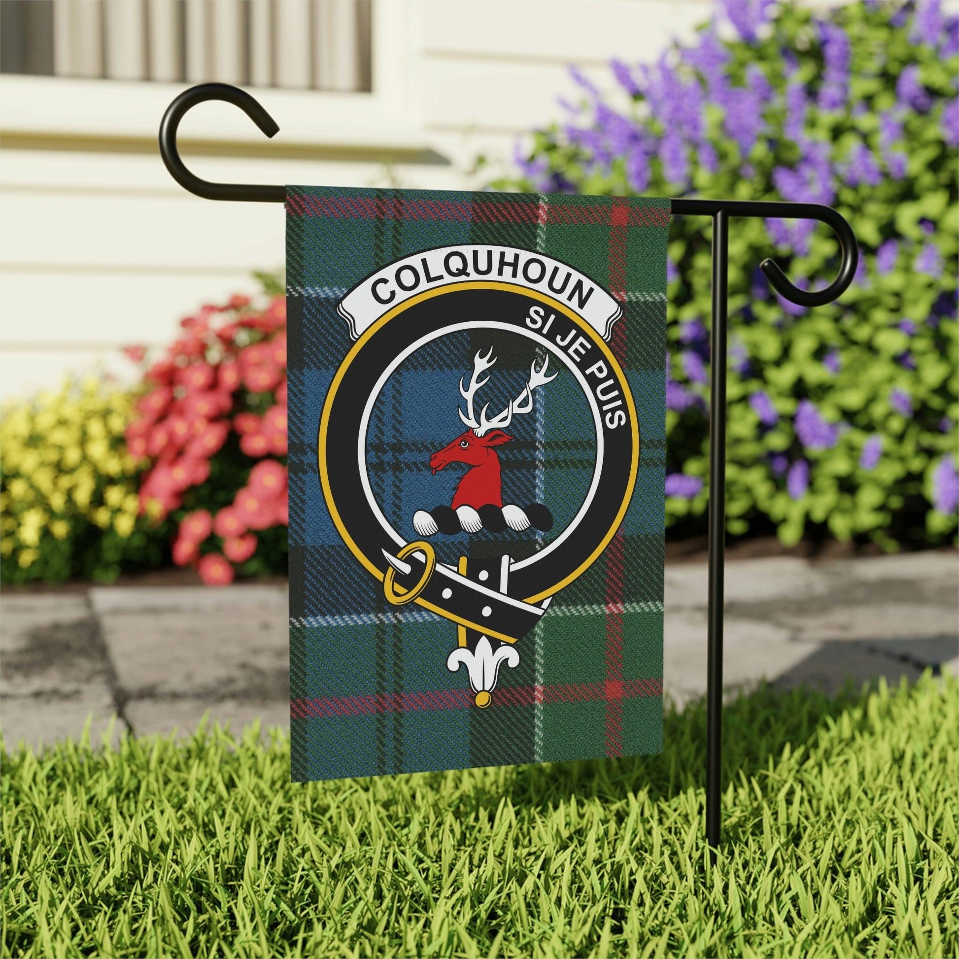 Colquhoun Clan Scottish Tartan Flag, Colquhoun Garden Banner, Scottish Flag, Scottish Clan Gift, Scotland Flag