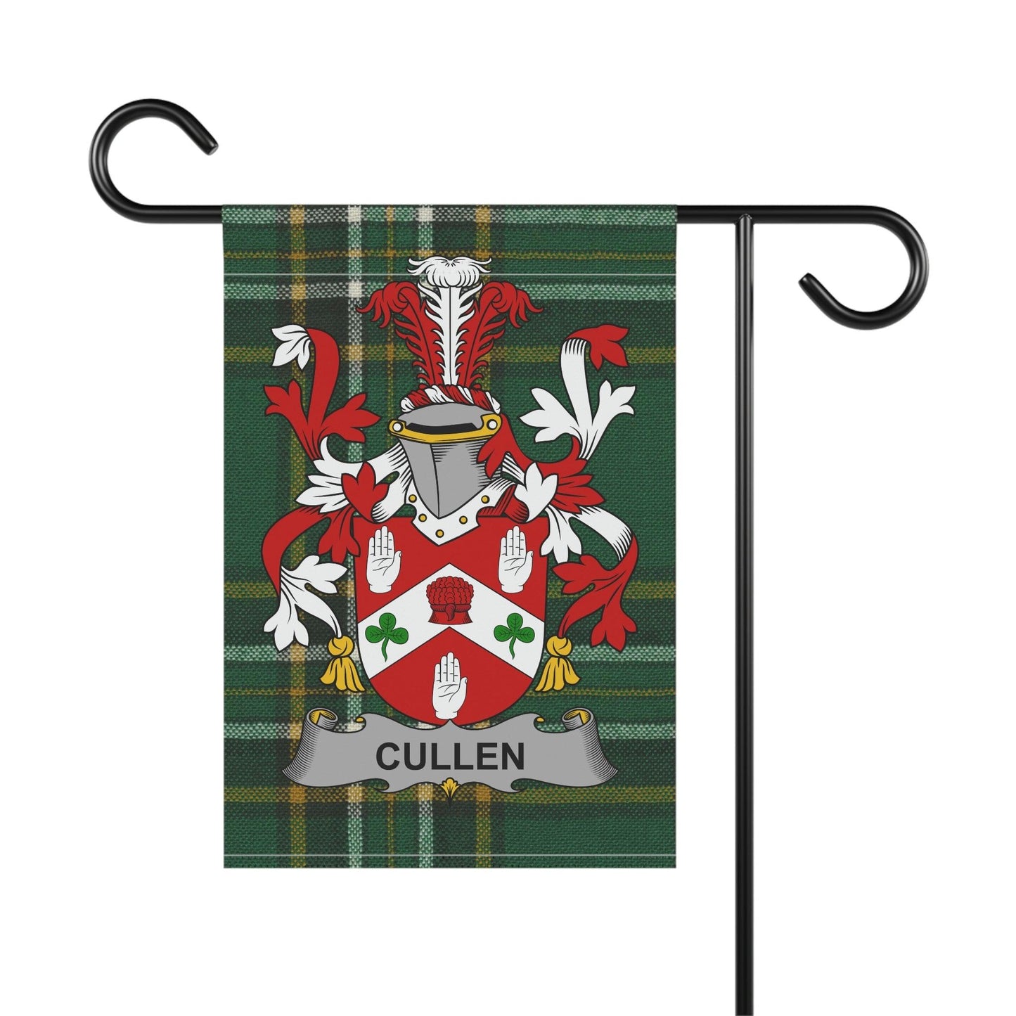 Cullen Coat Of Arms Irish Garden & House Banner, Irish Tartan Flag, Irish Family Name Banner, Cullen Surname Banner