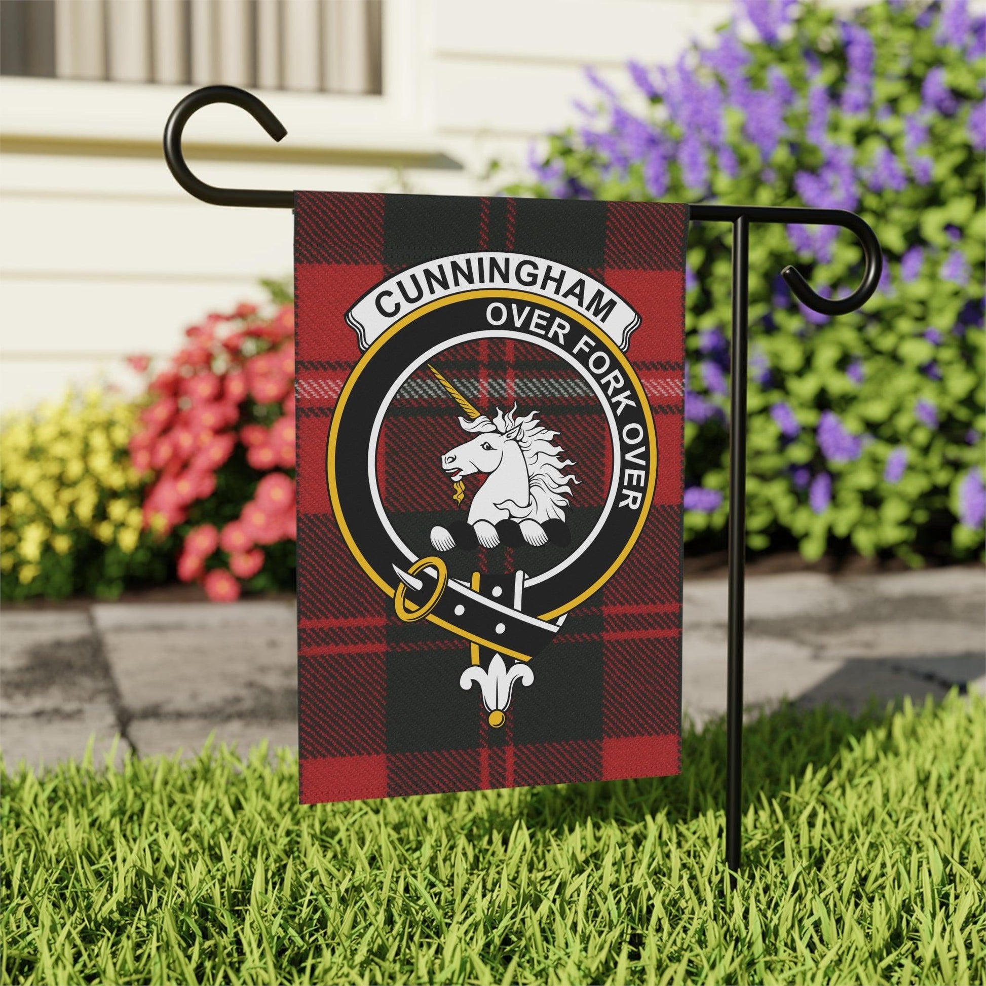 Cunningham Clan Scottish Tartan Garden Flag