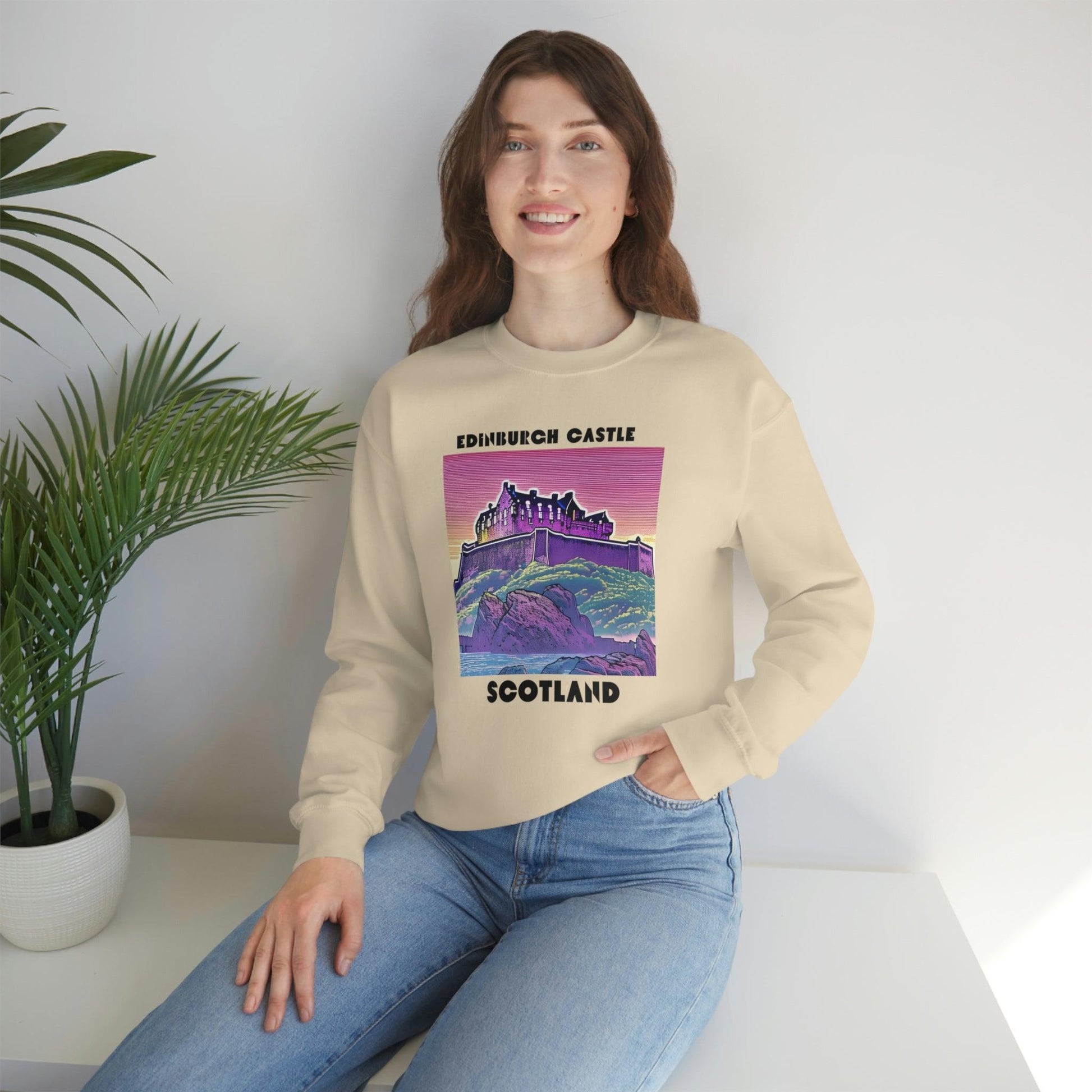 Edinburgh Castle Scotland Sweatshirt, Edinburgh Shirt, Scottish Retro Sweatshirt