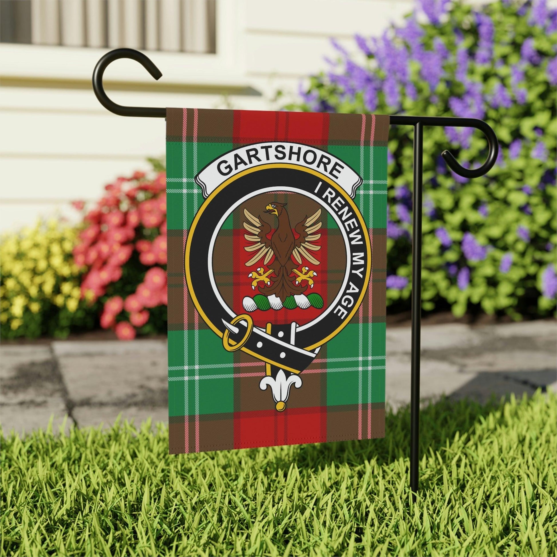 Gartshore Clan Scottish Tartan Flag, Gartshore Garden Banner, Scottish Flag, Scottish Clan Gift, Scotland Flag