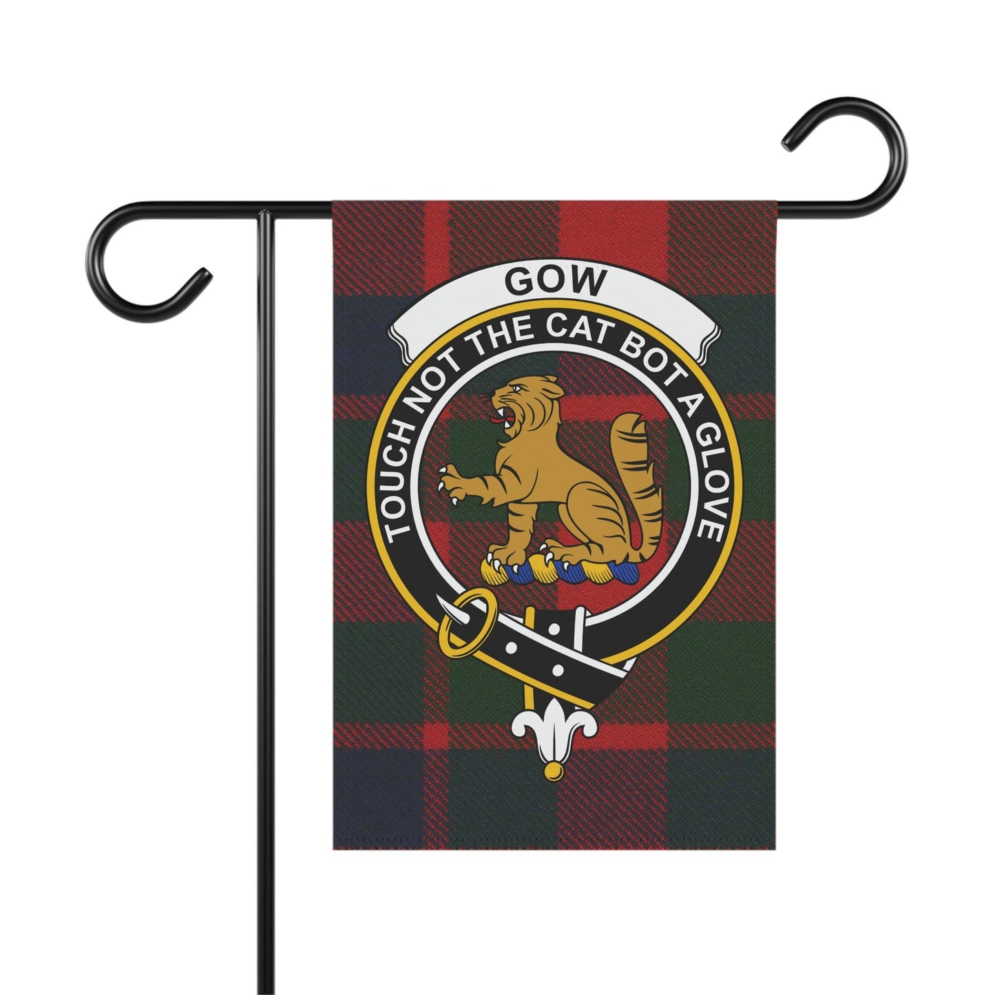 Gow Clan Scottish Tartan Garden Banner, GowFamily Crest Scotland Flag