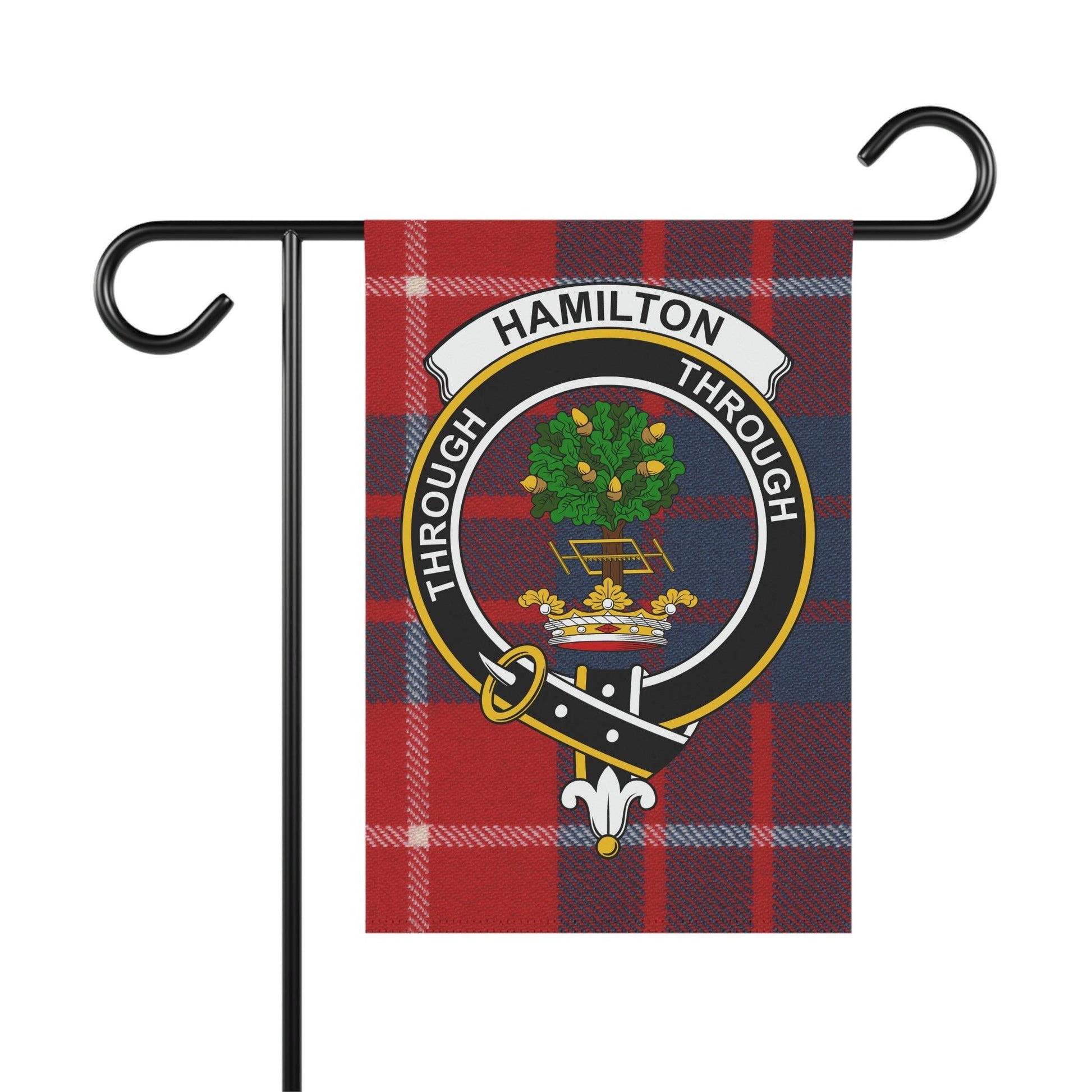 hamilton Clan Scottish Tartan Garden Banner, Hamilton Family Crest Scotland Flag