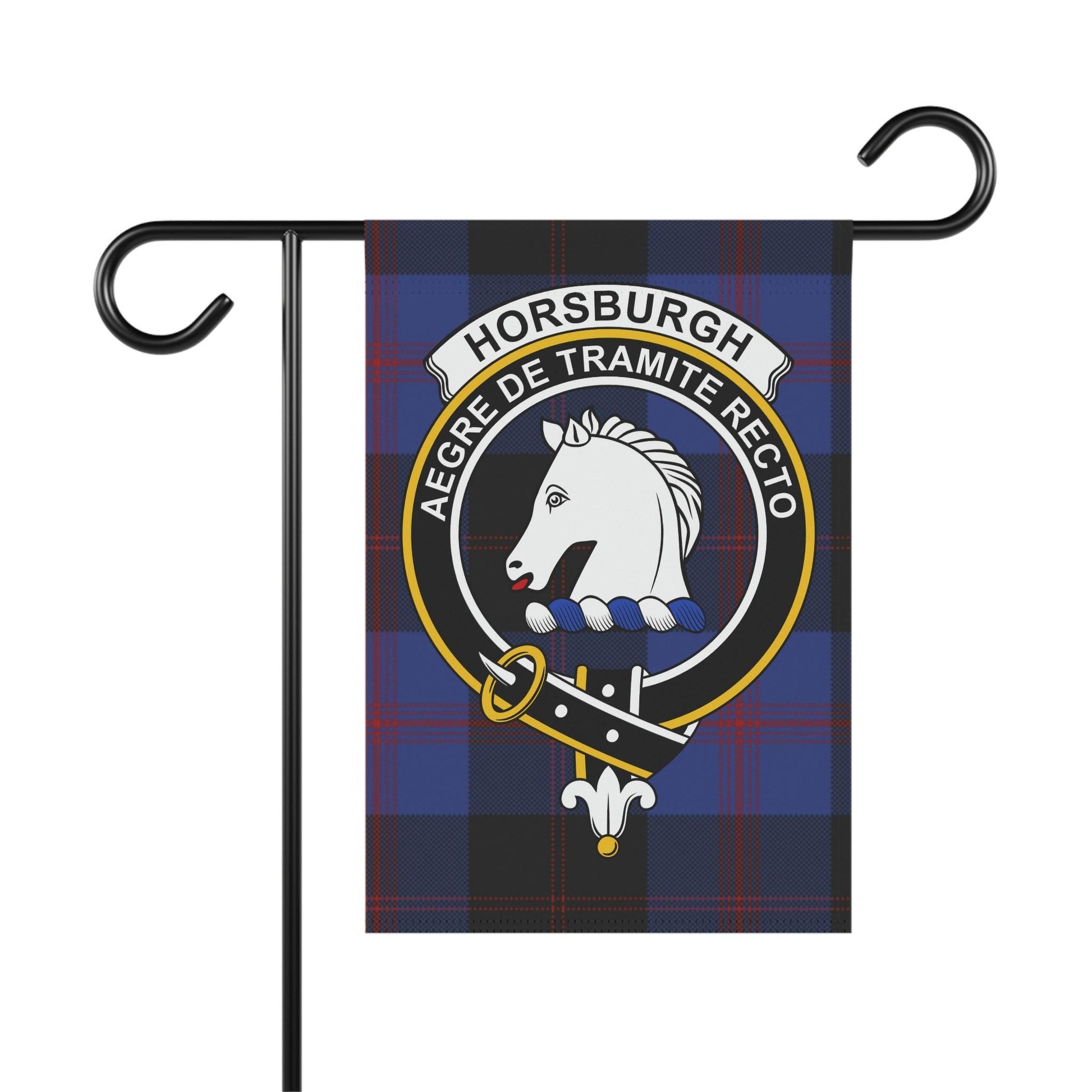 Horsburgh Clan Scottish Tartan Garden Banner, Horsburgh Family Crest Scotland Flag