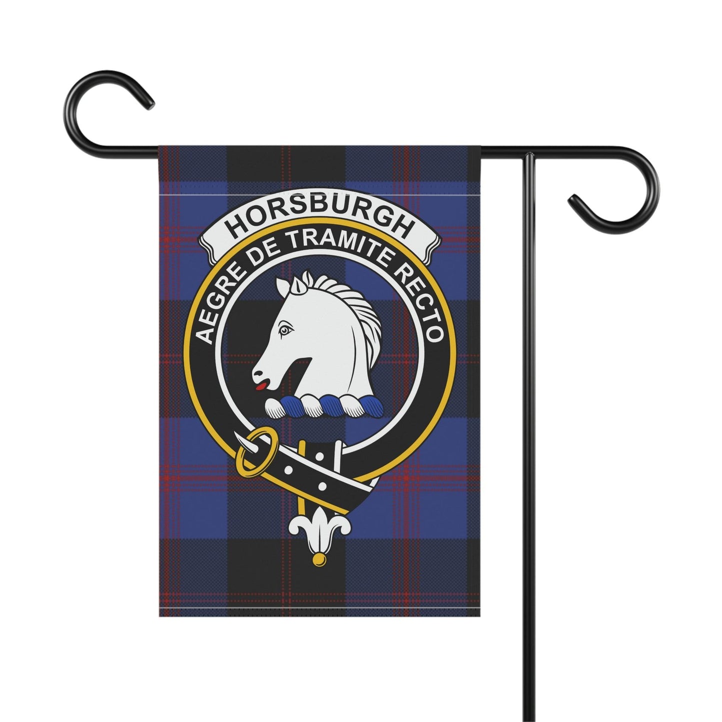 Horsburgh Clan Scottish Tartan Garden Banner, Horsburgh Family Crest Scotland Flag