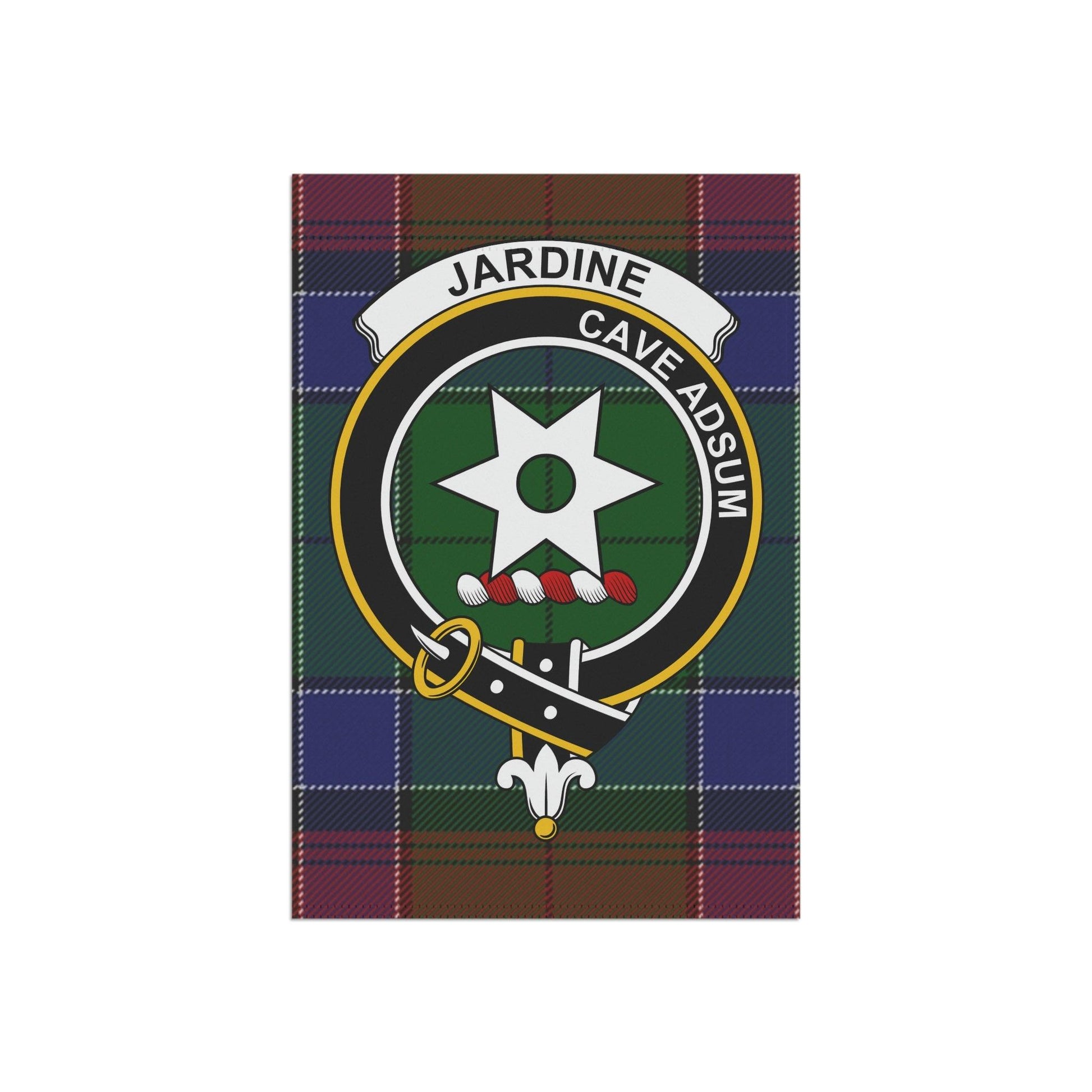 Jardine Clan Scottish Tartan Garden Banner, Jardine Family Crest Scotland Flag
