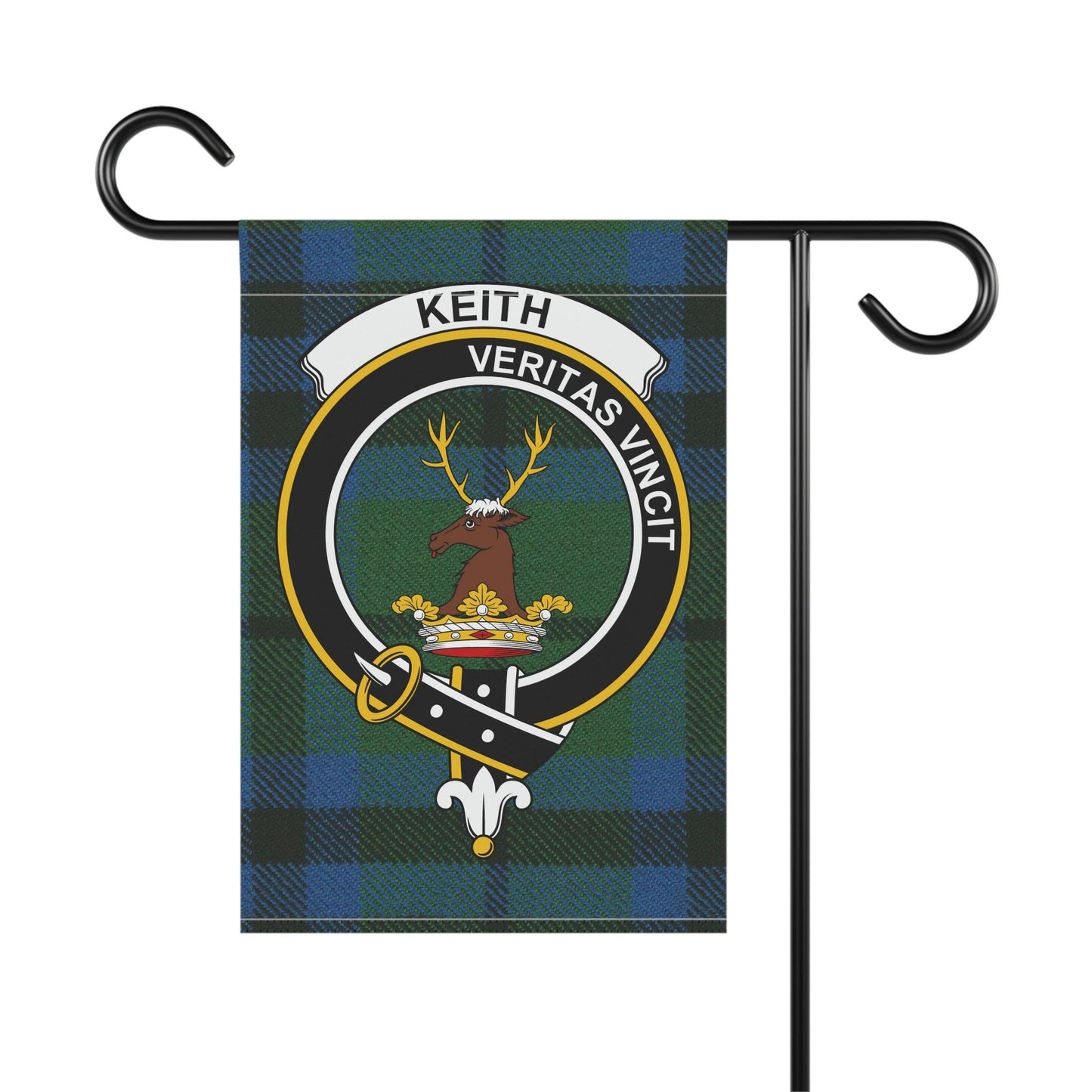 Keith Clan Scottish Tartan Garden Banner, Keith Family Crest Scotland Flag