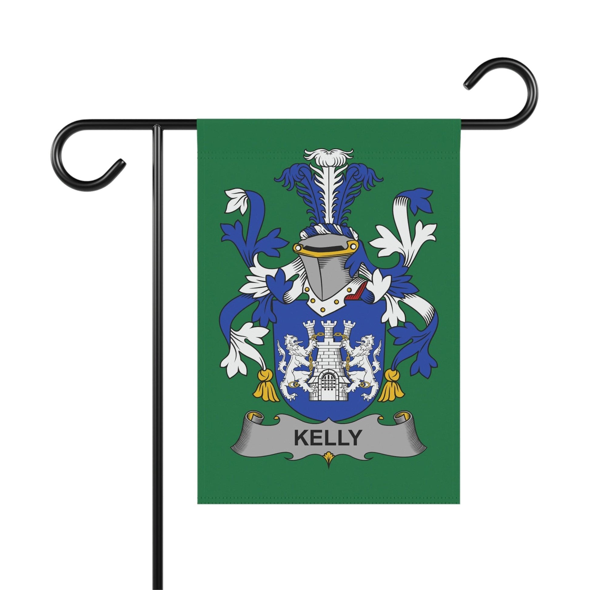 Kelly Family Coat Of Arms Irish Flag, Irish Family Name Garden Banner