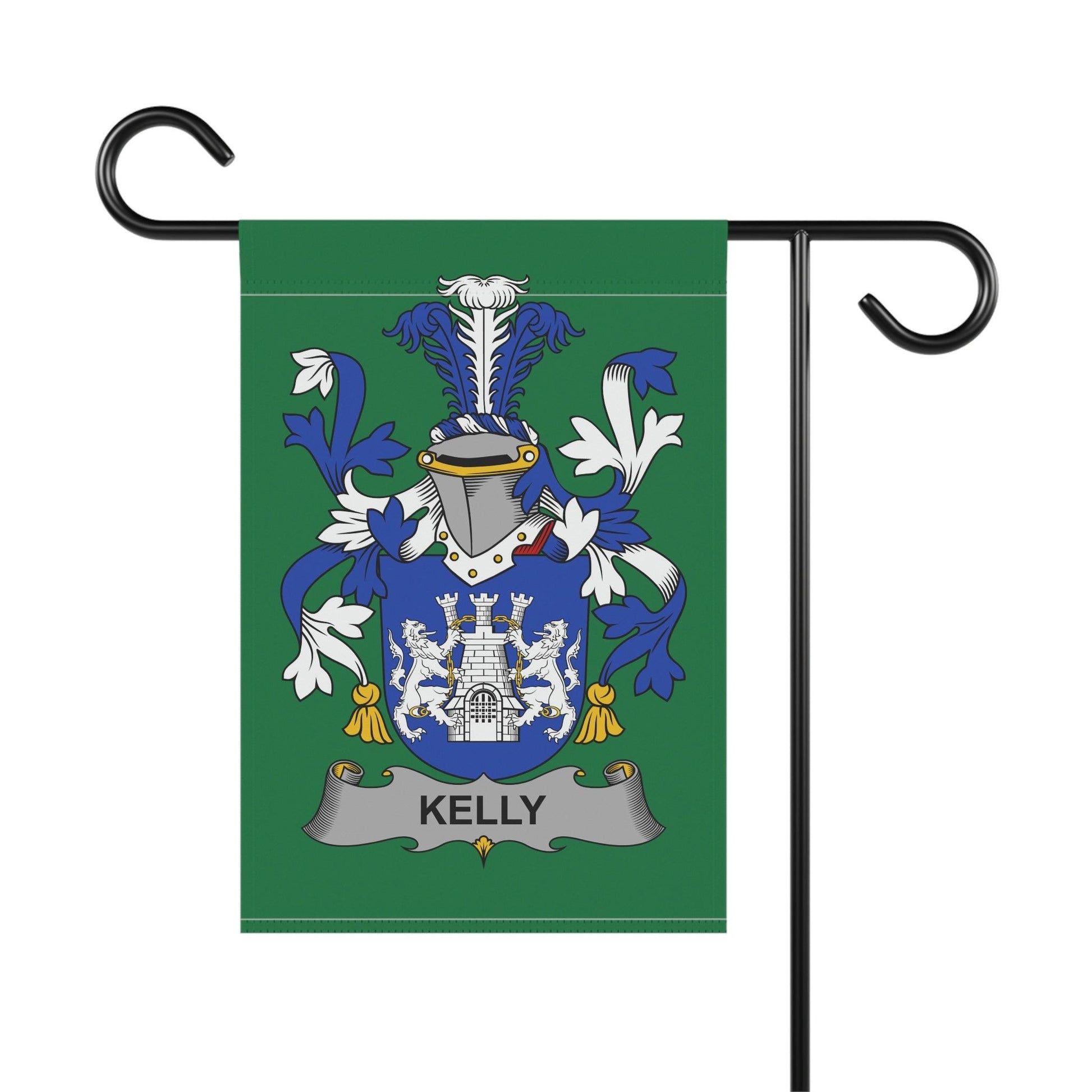Kelly Family Coat Of Arms Irish Flag, Irish Family Name Garden Banner