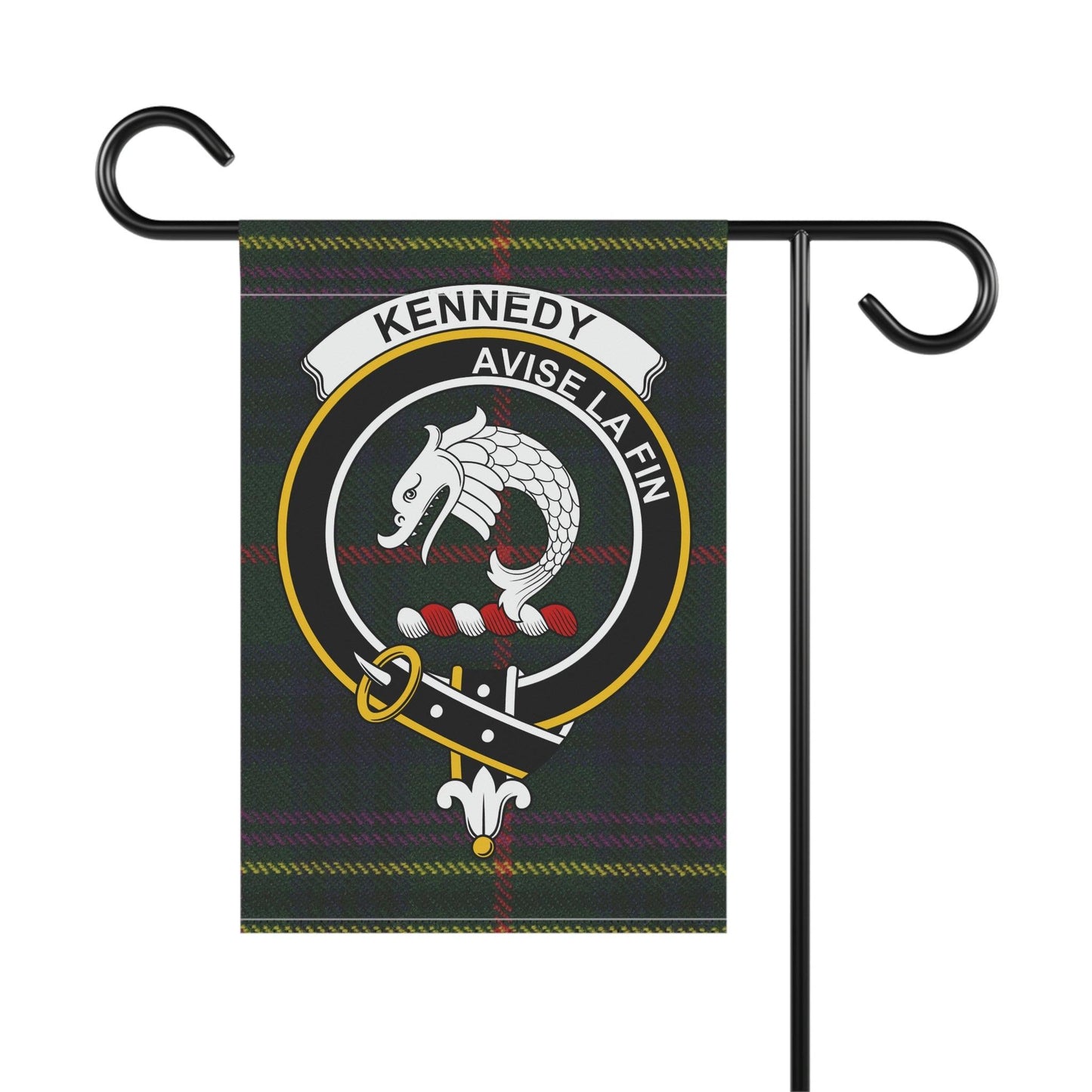 Kennedy Clan Scottish Tartan Garden Banner, Kennedy Family Crest Scotland Flag