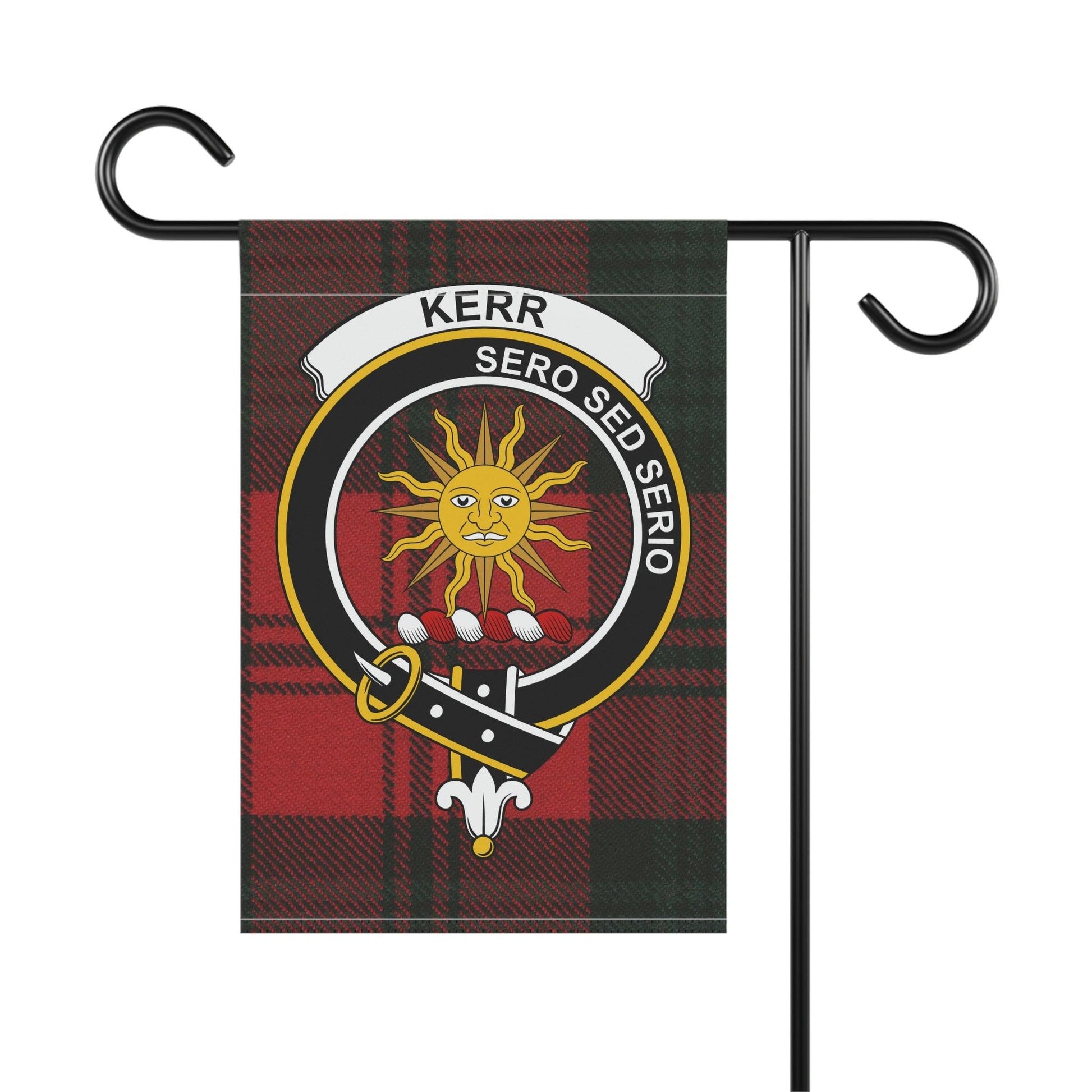 Kerr Clan Scottish Tartan Garden Banner, Kerr Family Crest Scotland Flag