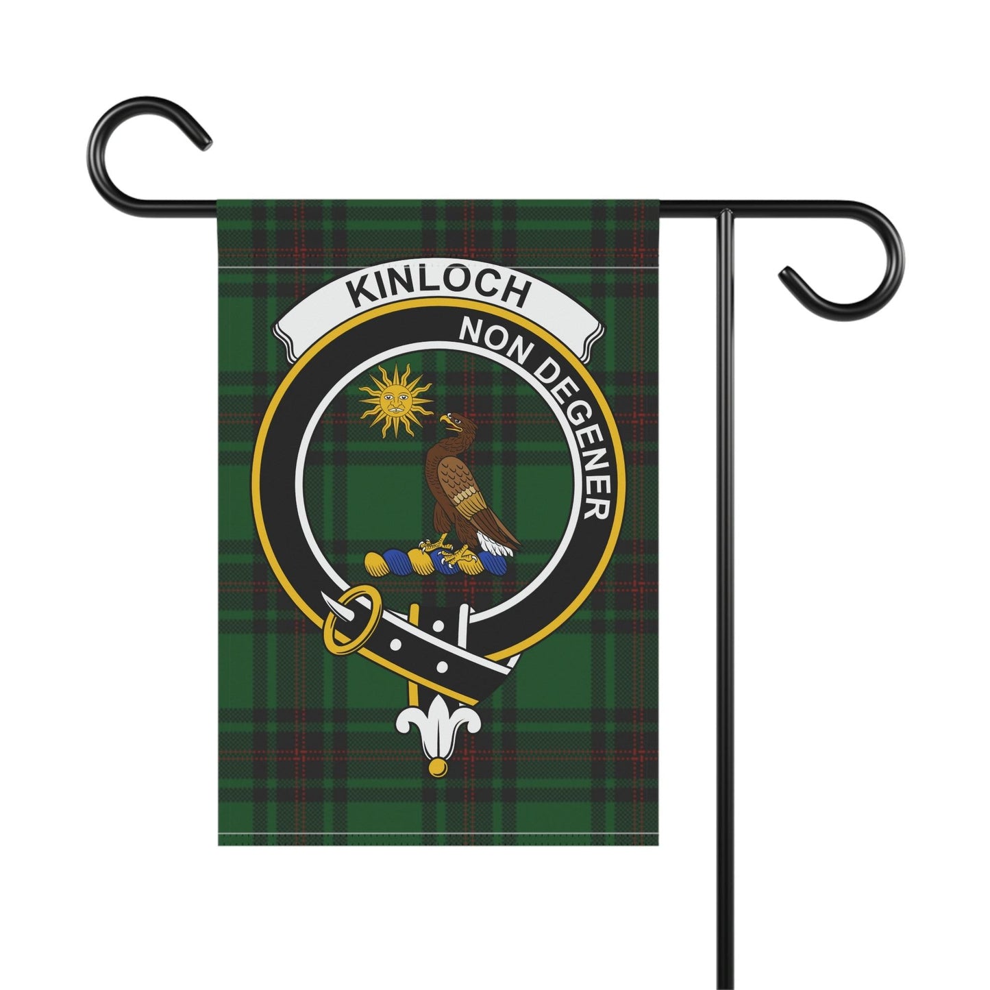 Kinloch Clan Scottish Tartan Garden Banner, Kinloch Family Crest Scotland Flag