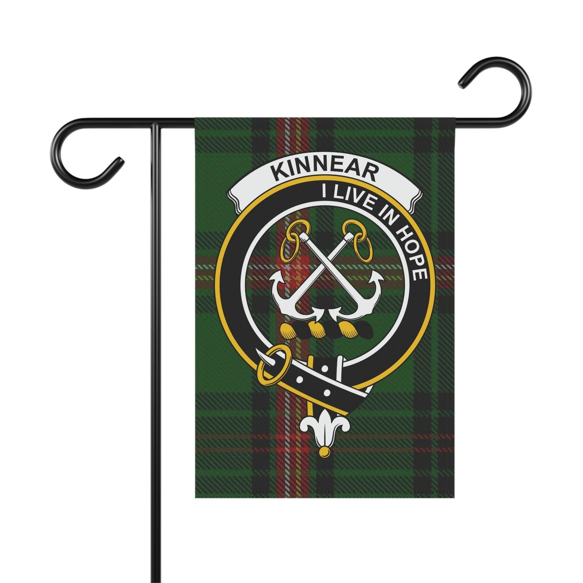 Kinnear Clan Scottish Tartan Garden Banner, Kinnear Family Crest Scotland Flag