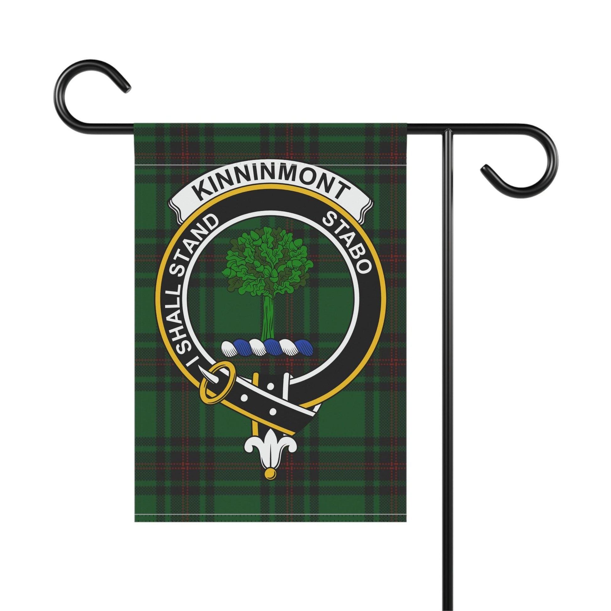Kinninmont Clan Scottish Tartan Garden Banner, Kinninmont Family Crest Scotland Flag
