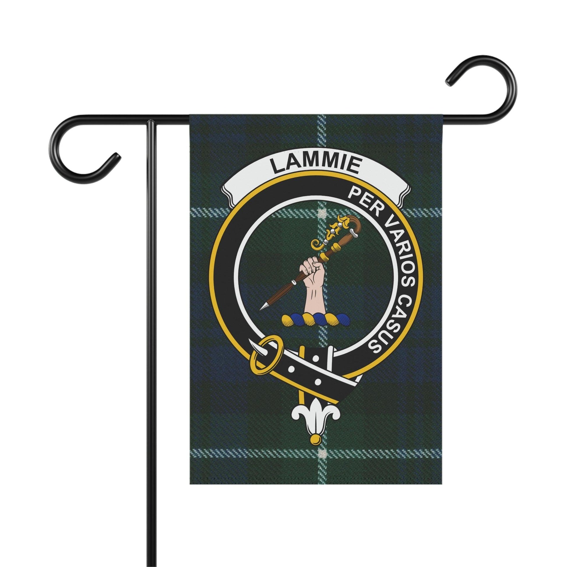 Lammie Clan Scottish Tartan Garden Banner, Lammie Family Crest Scotland Flag