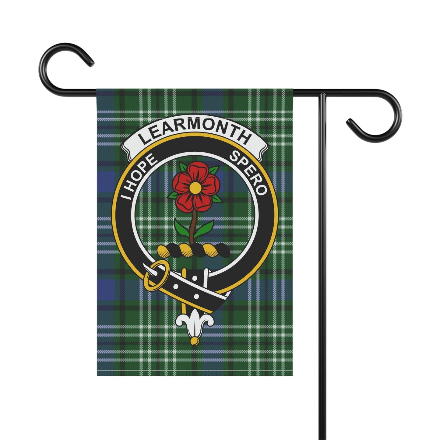 Learmonth Clan Scottish Tartan Garden Banner, Learmonth Family Crest Scotland Flag