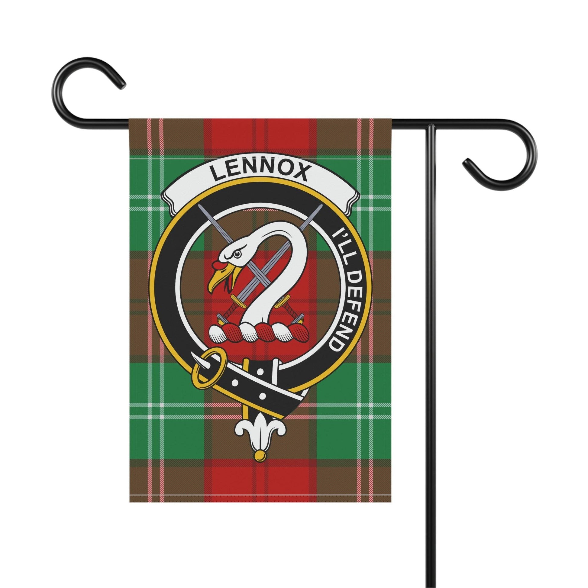 Lennox Clan Scottish Tartan Garden Banner, Lennox Family Crest Scotland Flag
