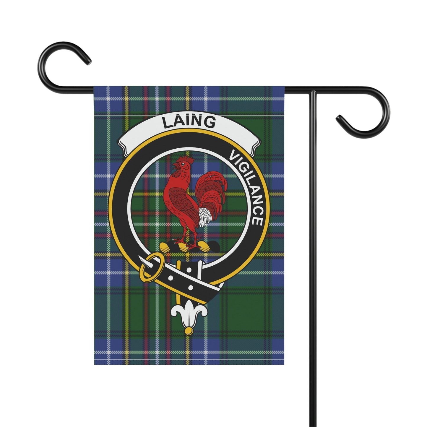 Liang Clan Scottish Tartan Garden Banner, Laing Family Crest Scotland Flag
