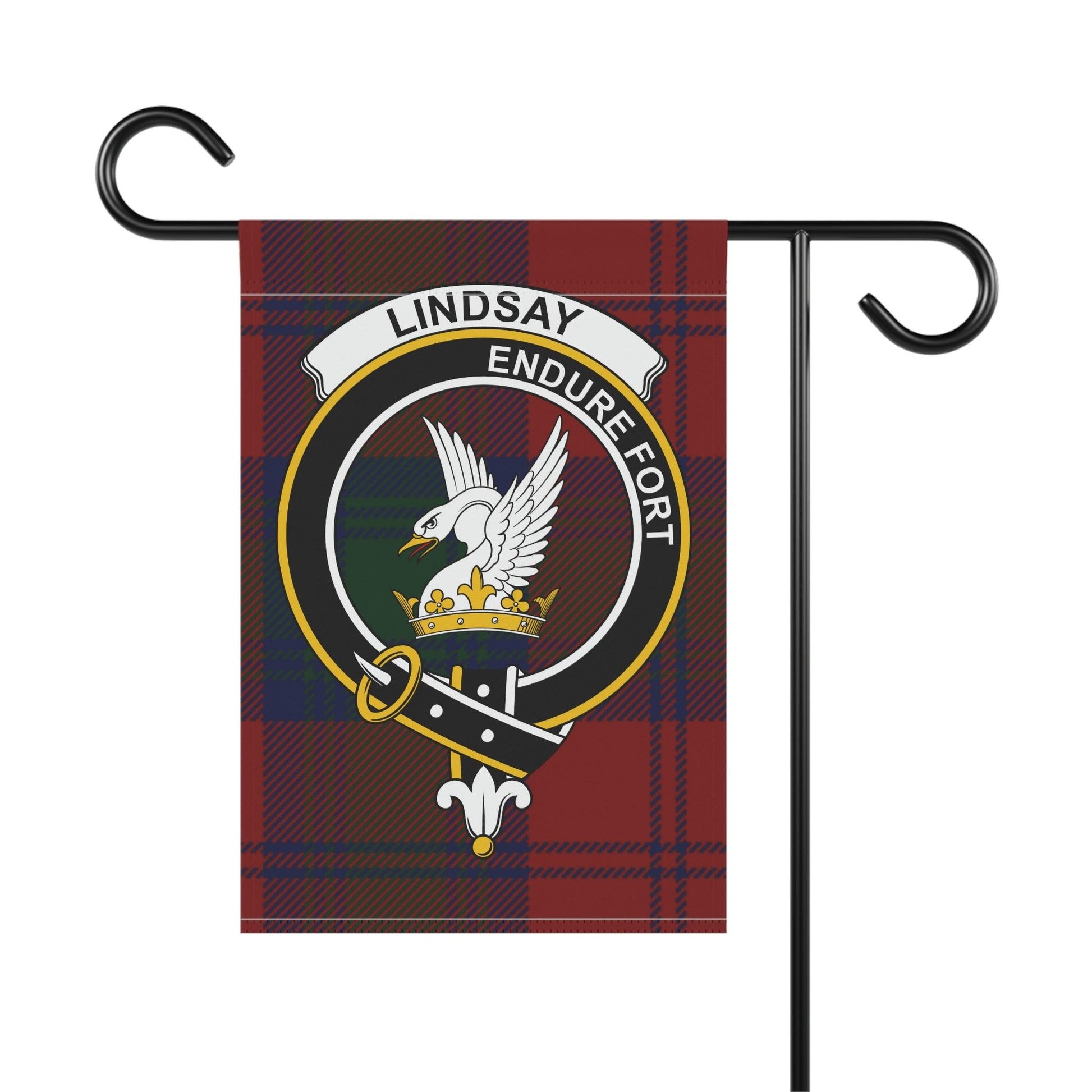 Lindsay Clan Scottish Tartan Garden Banner, Lindsay Family Crest Scotland Flag