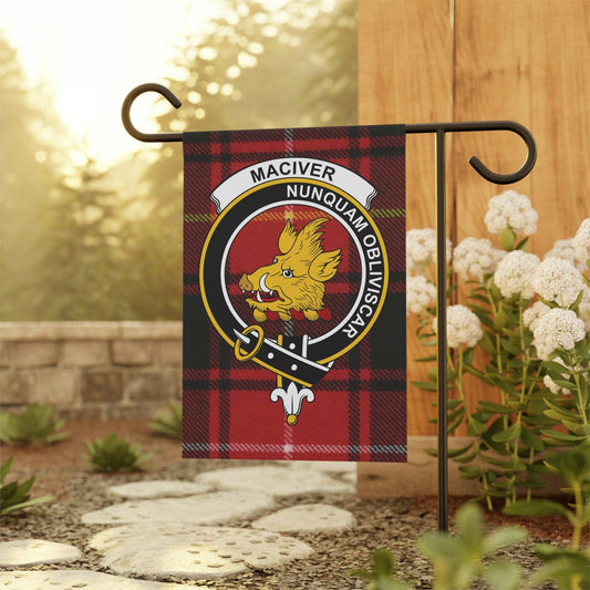 MacIver Clan Scottish Tartan Garden Banner