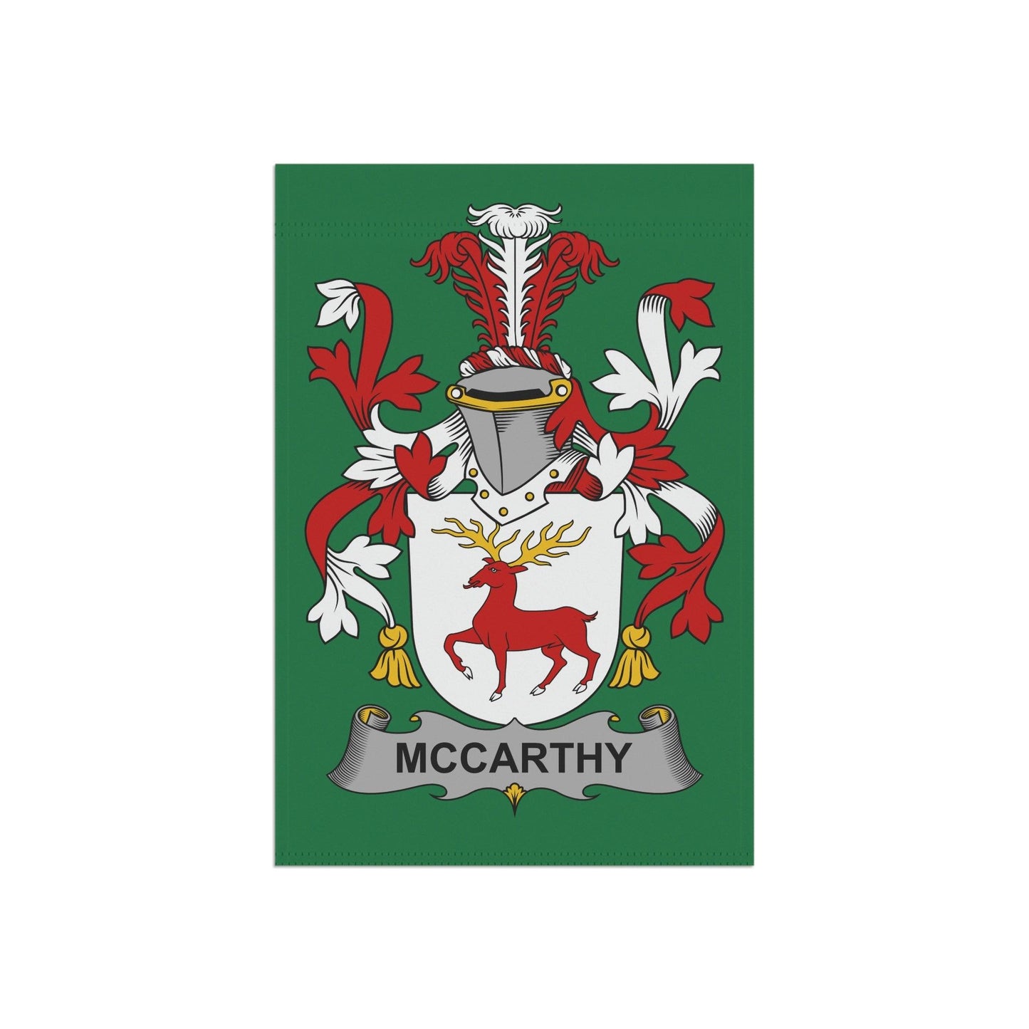 McCarthy Family Coat Of Arms Irish Flag, Irish Family Name Garden Banner