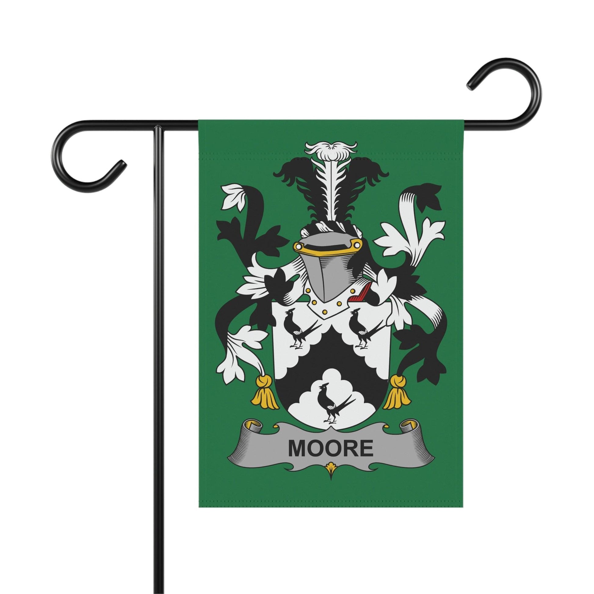 Moore Family Coat Of Arms Irish Flag, Irish Family Name Garden Banner