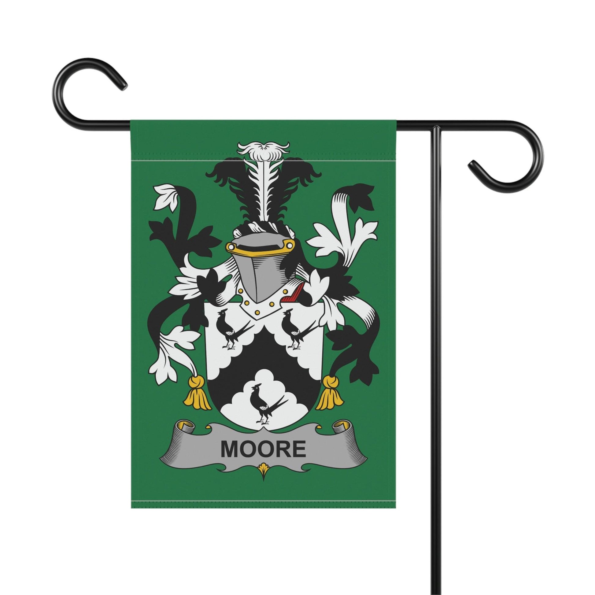 Moore Family Coat Of Arms Irish Flag, Irish Family Name Garden Banner