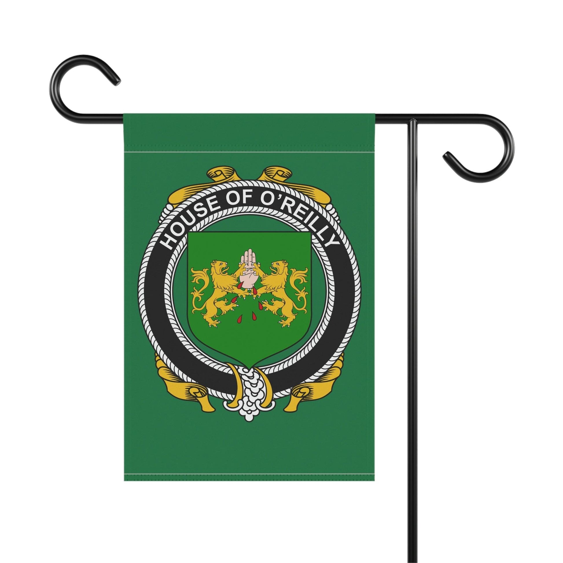 O'Reilly Family Coat Of Arms Irish Flag, Irish Family Name Garden Banner