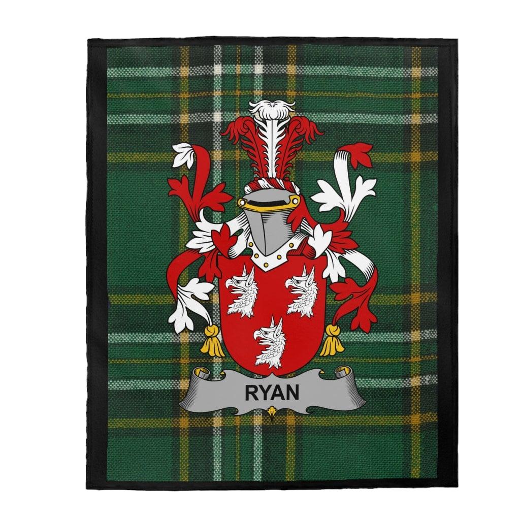 Ryan Coat Of Arms Irish Blanket