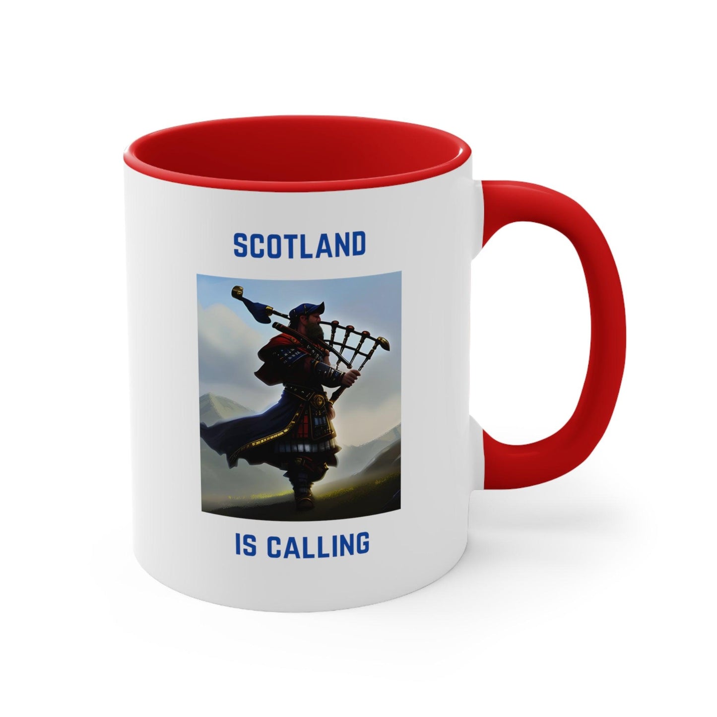 Scotland Is Calling 11oz Mug, Scottish Bagpipe Mug