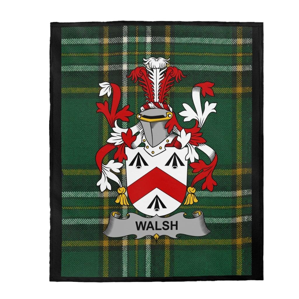 Walsh Coat Of Arms Irish Blanket