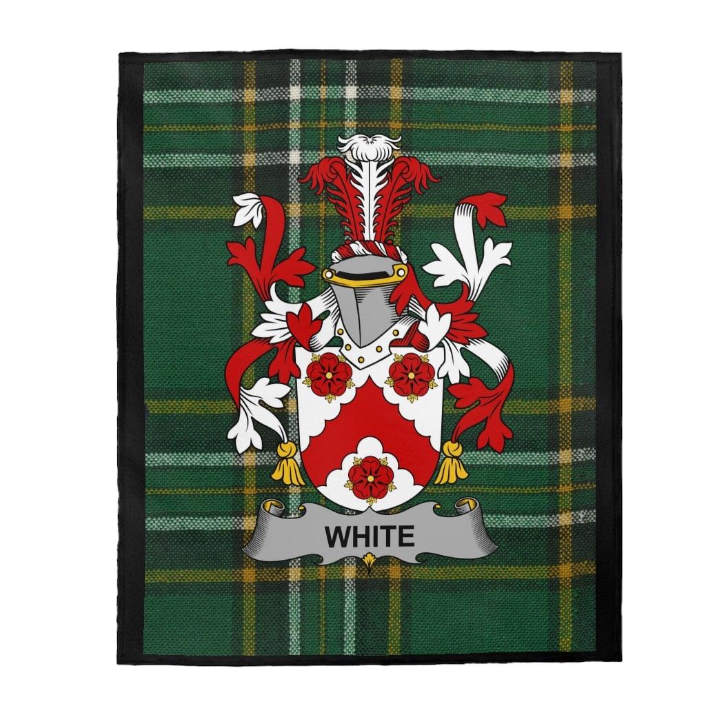 White Coat Of Arms Irish Blanket
